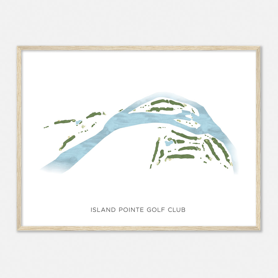 Print of Island Pointe Golf Club Modern Map