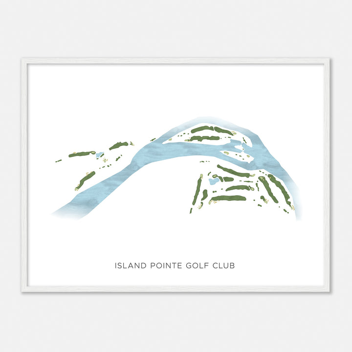Print of Island Pointe Golf Club Modern Map
