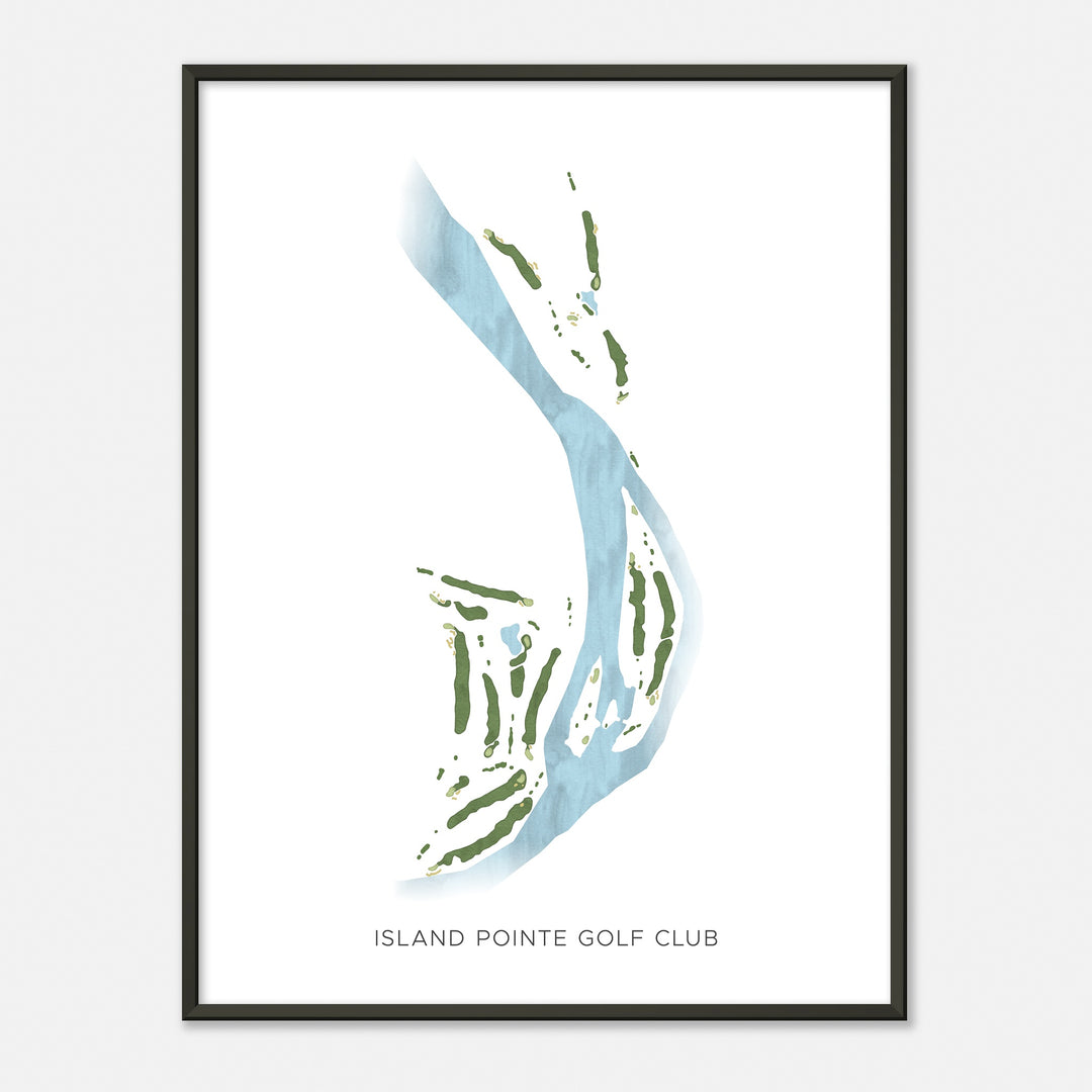 Print of Island Pointe Golf Club Modern Map