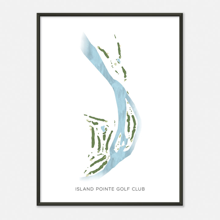 Print of Island Pointe Golf Club Modern Map
