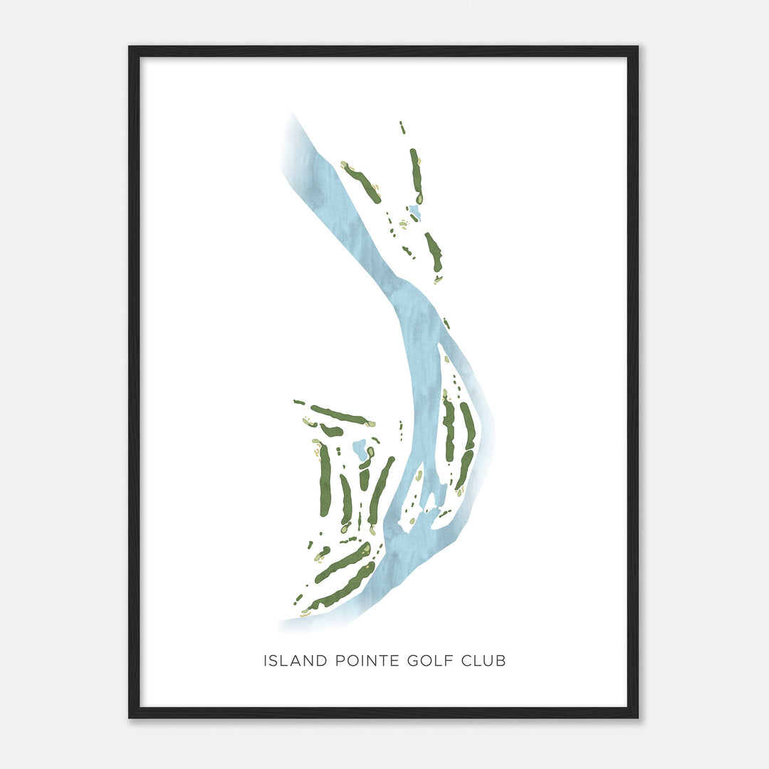 Print of Island Pointe Golf Club Modern Map
