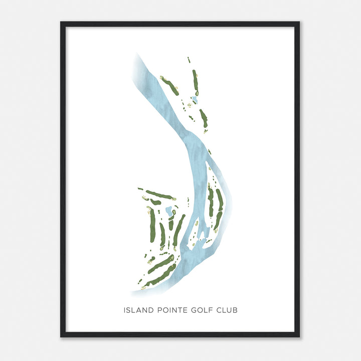 Print of Island Pointe Golf Club Modern Map
