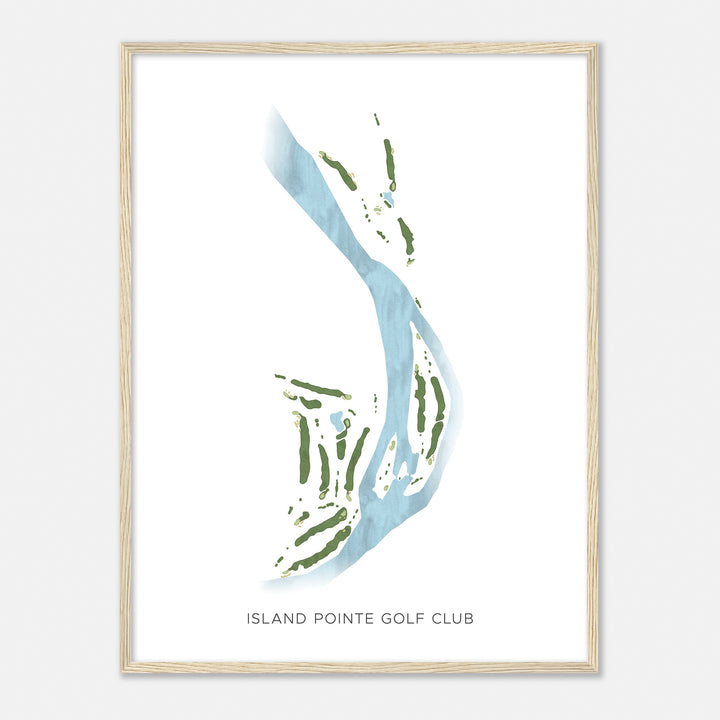 Print of Island Pointe Golf Club Modern Map