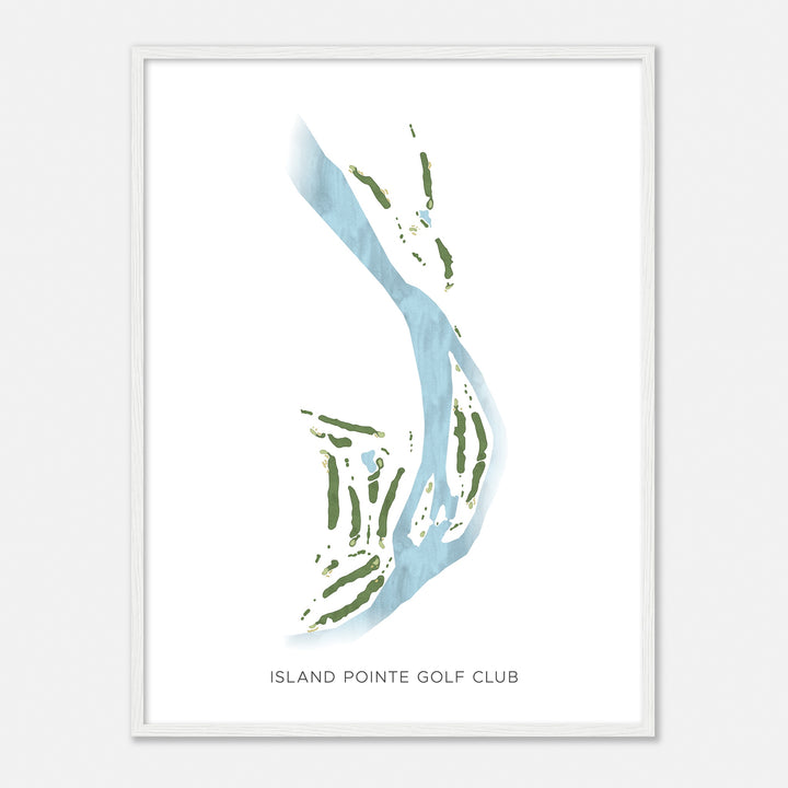 Print of Island Pointe Golf Club Modern Map