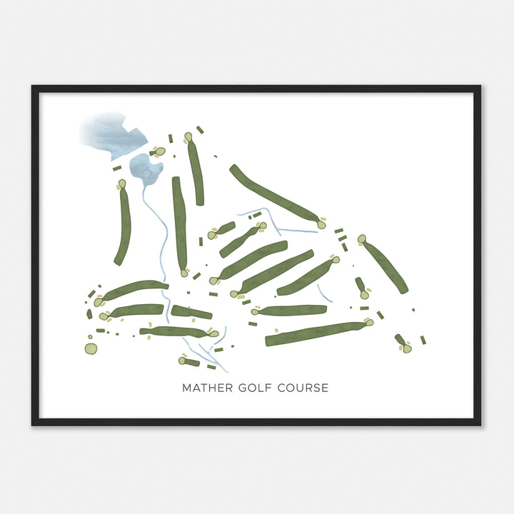 Print of Mather Golf Course Modern Map