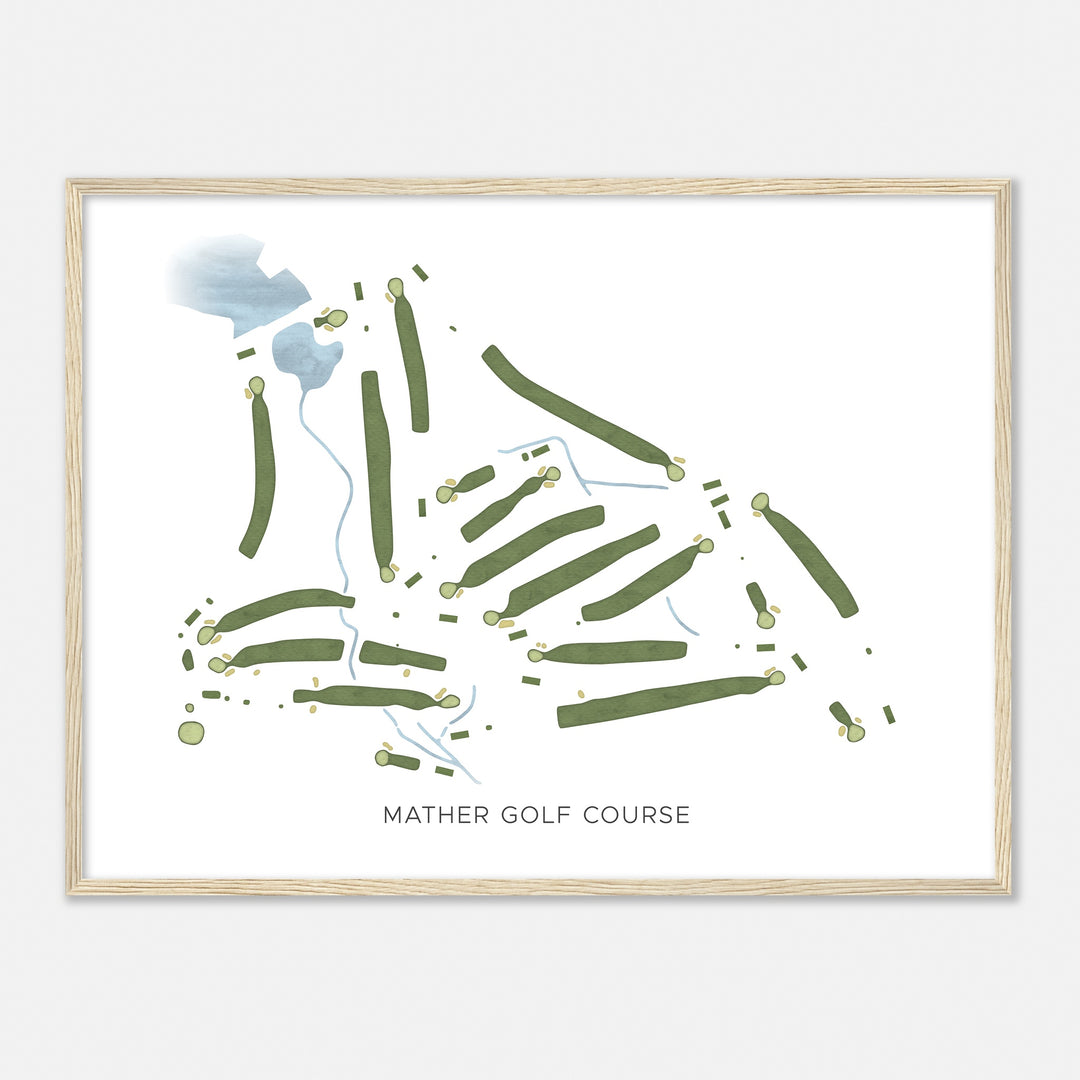 Print of Mather Golf Course Modern Map