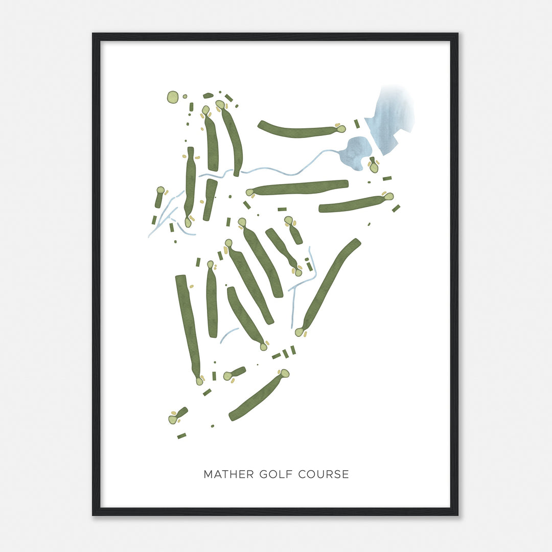 Print of Mather Golf Course Modern Map