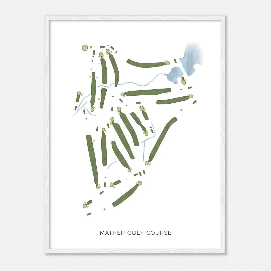 Print of Mather Golf Course Modern Map