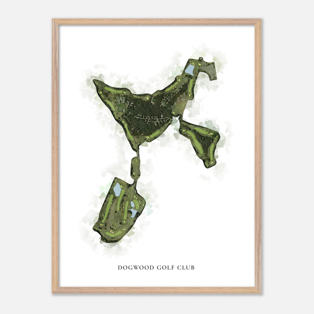 Print of Dogwood Golf Club Classic Map