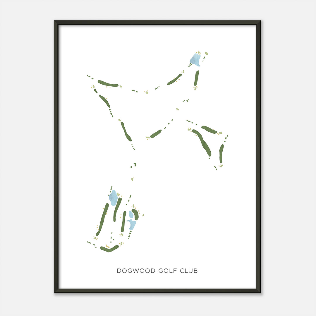 Print of Dogwood Golf Club Modern Map