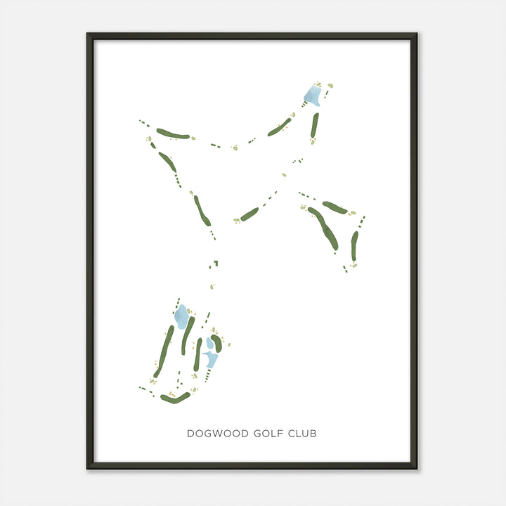 Print of Dogwood Golf Club Modern Map