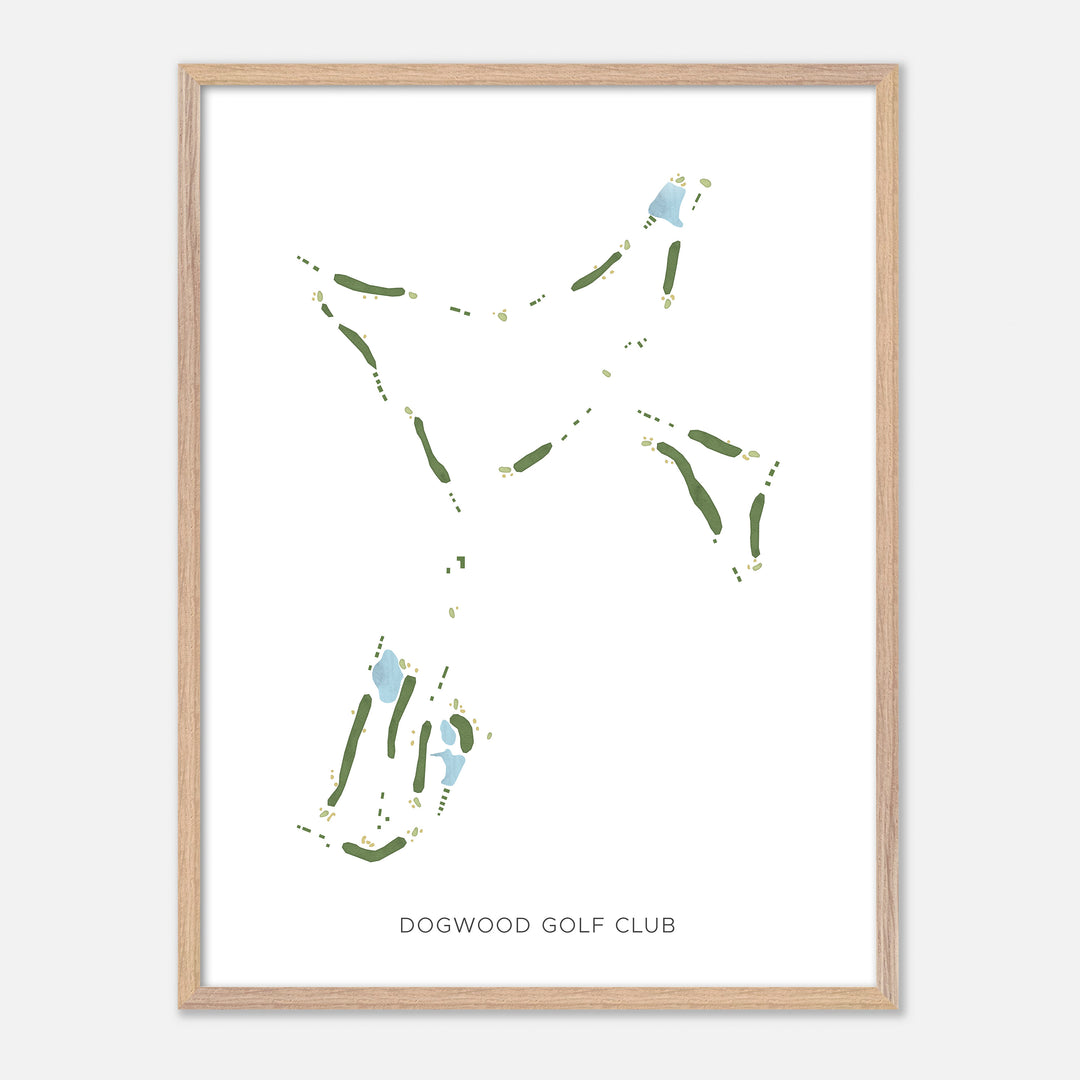 Print of Dogwood Golf Club Modern Map