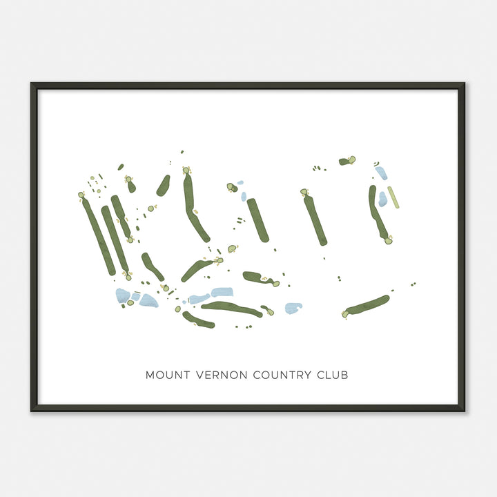 Print of Mount Vernon Country Club Modern Map
