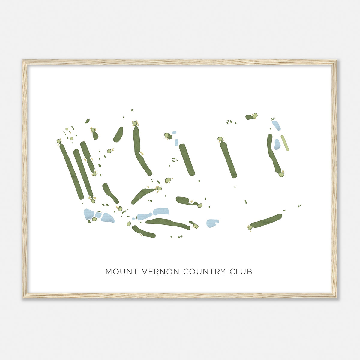 Print of Mount Vernon Country Club Modern Map