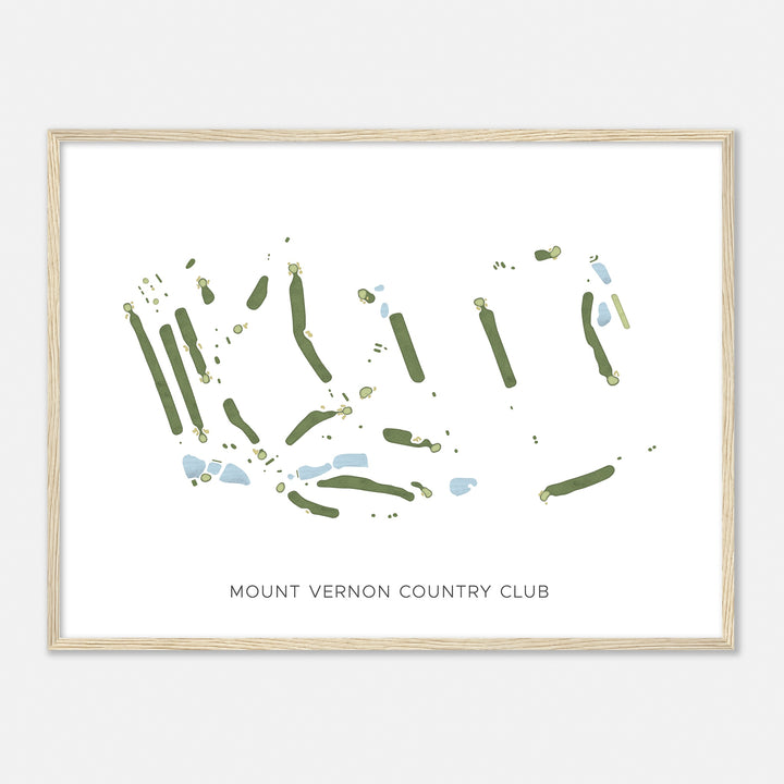 Print of Mount Vernon Country Club Modern Map