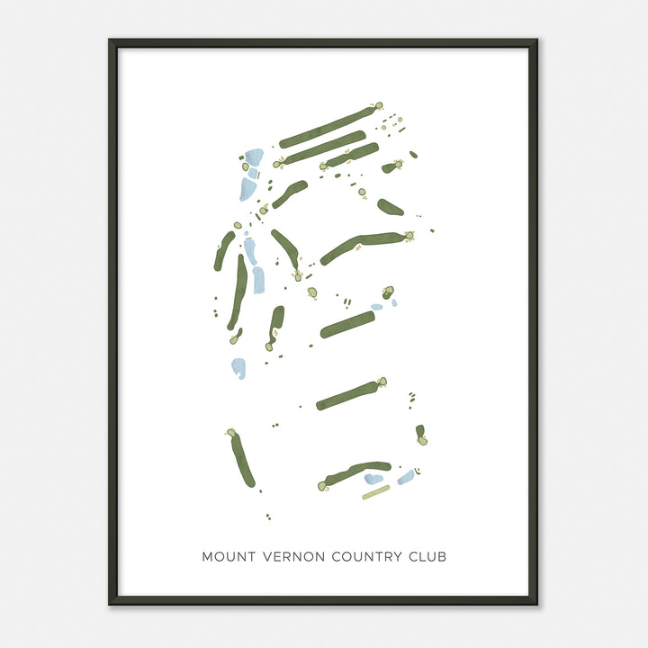 Print of Mount Vernon Country Club Modern Map