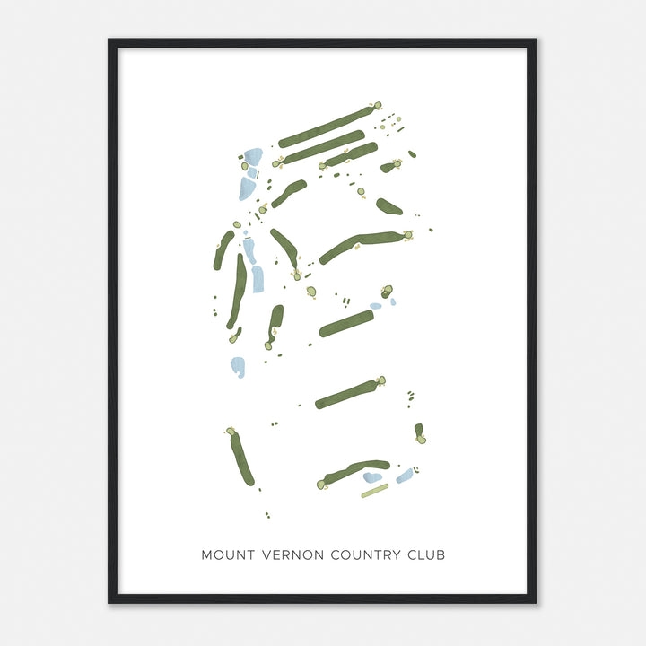 Print of Mount Vernon Country Club Modern Map