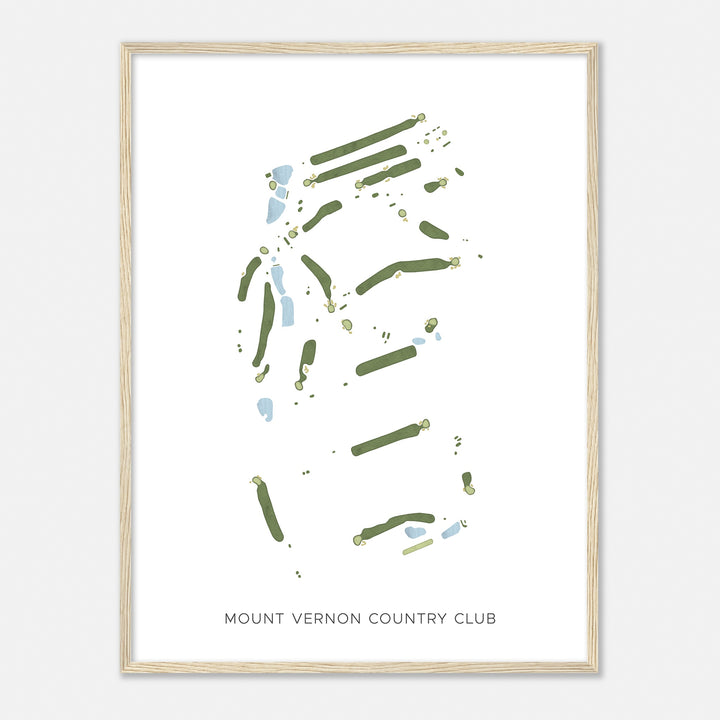 Print of Mount Vernon Country Club Modern Map