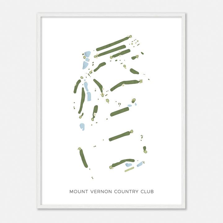 Print of Mount Vernon Country Club Modern Map