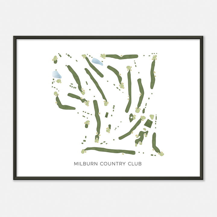 Print of Milburn Country Club Modern Map