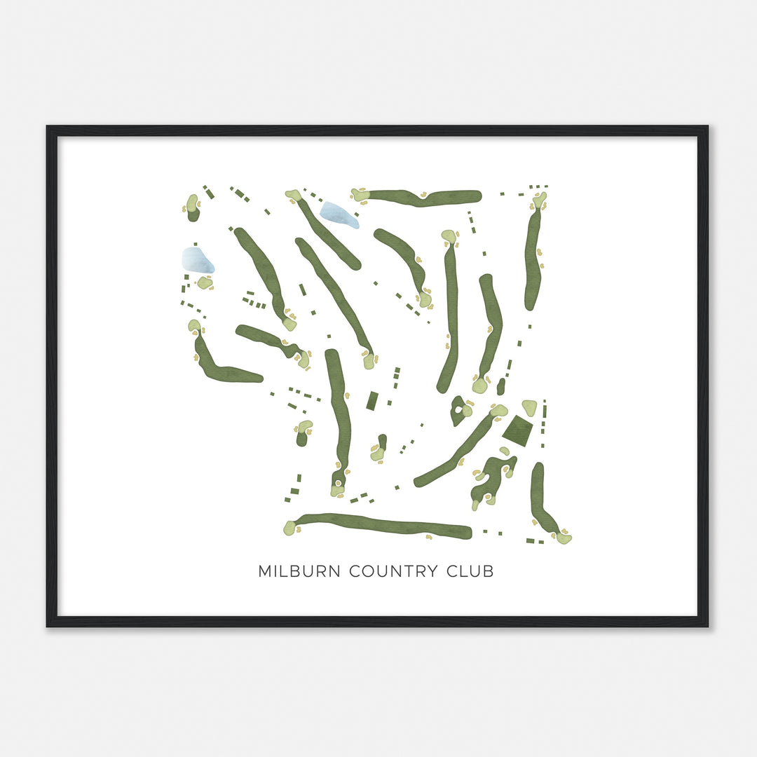 Print of Milburn Country Club Modern Map