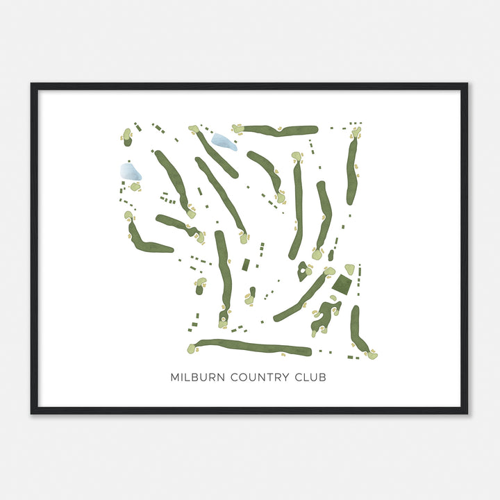 Print of Milburn Country Club Modern Map