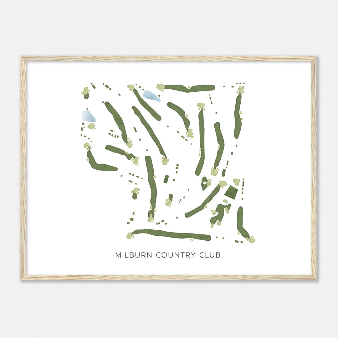 Print of Milburn Country Club Modern Map