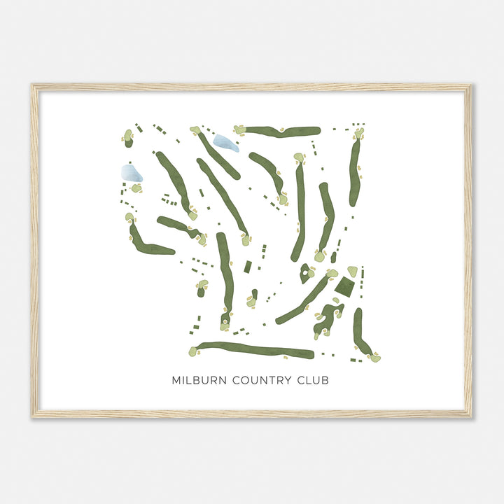 Print of Milburn Country Club Modern Map