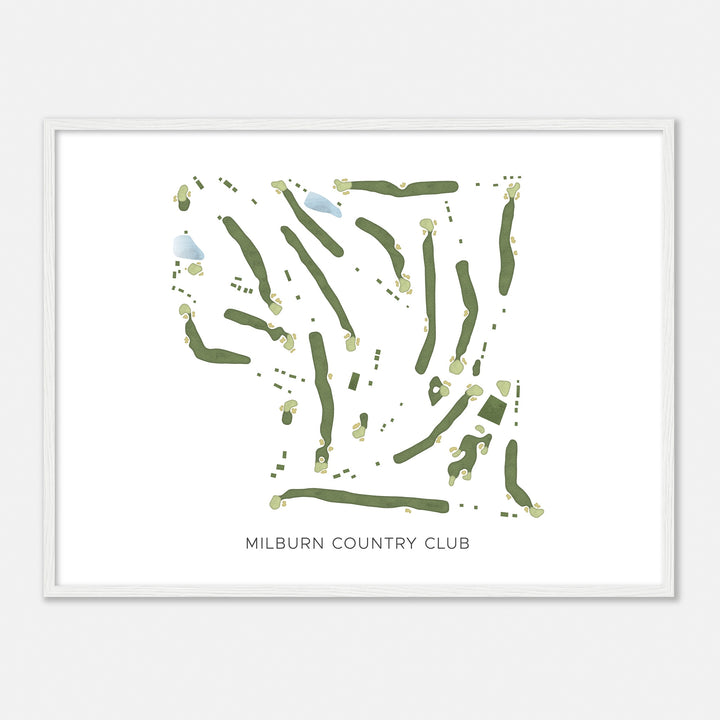 Print of Milburn Country Club Modern Map