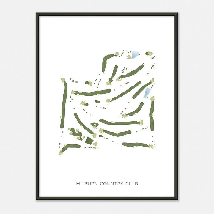 Print of Milburn Country Club Modern Map