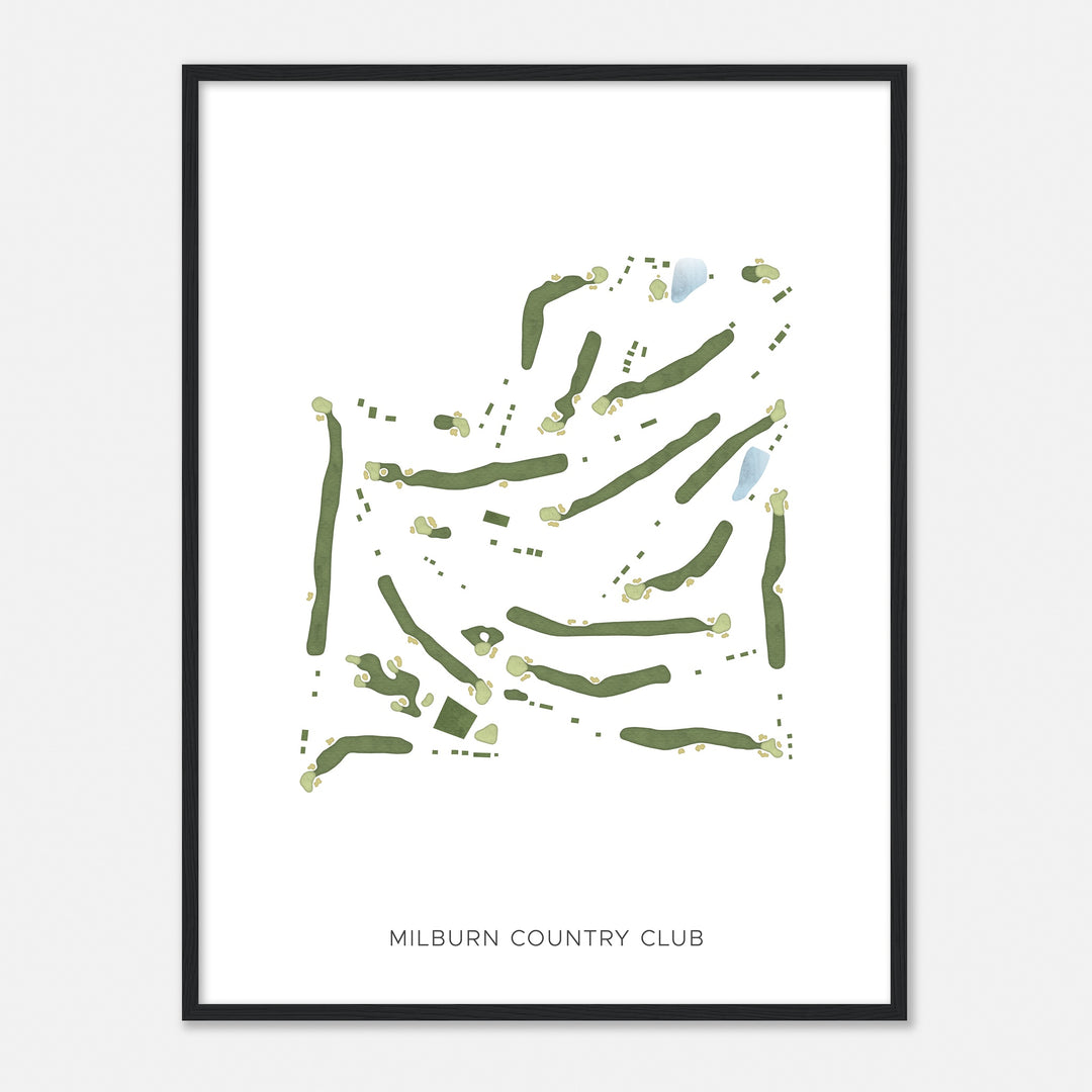Print of Milburn Country Club Modern Map