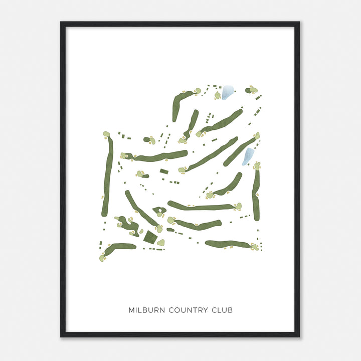 Print of Milburn Country Club Modern Map
