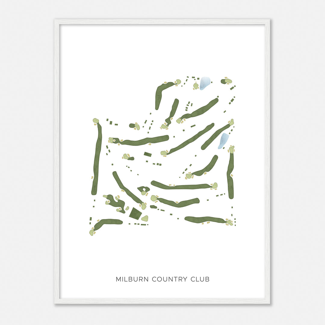 Print of Milburn Country Club Modern Map