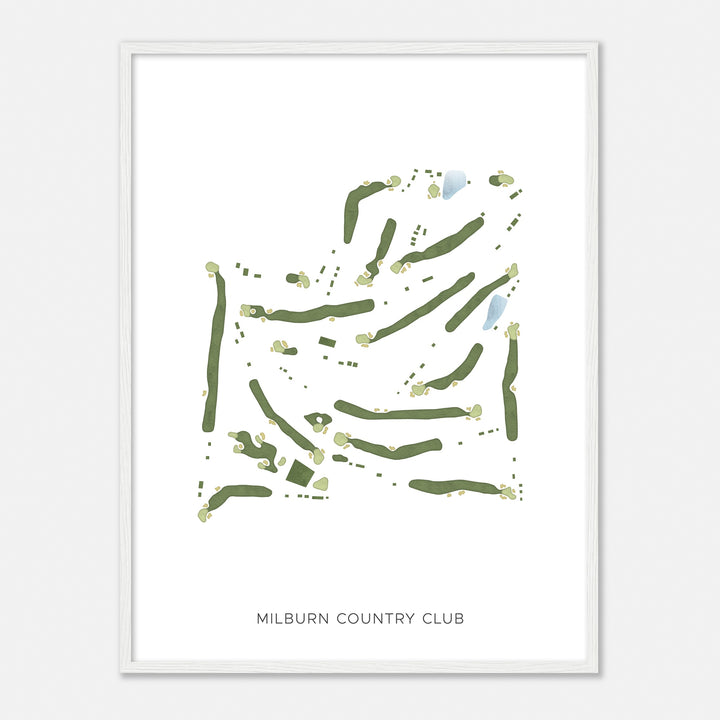 Print of Milburn Country Club Modern Map