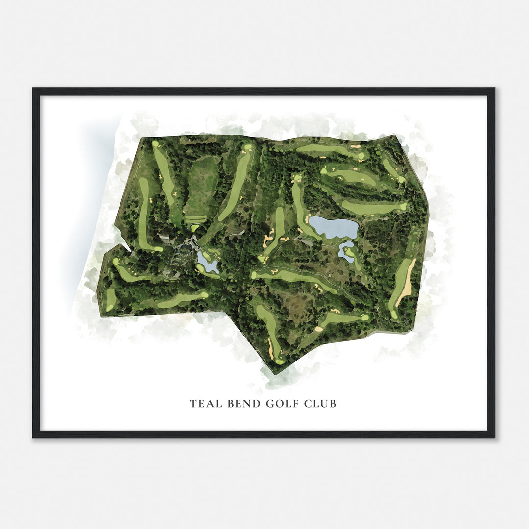 Print of Teal Bend Golf Club Classic Map