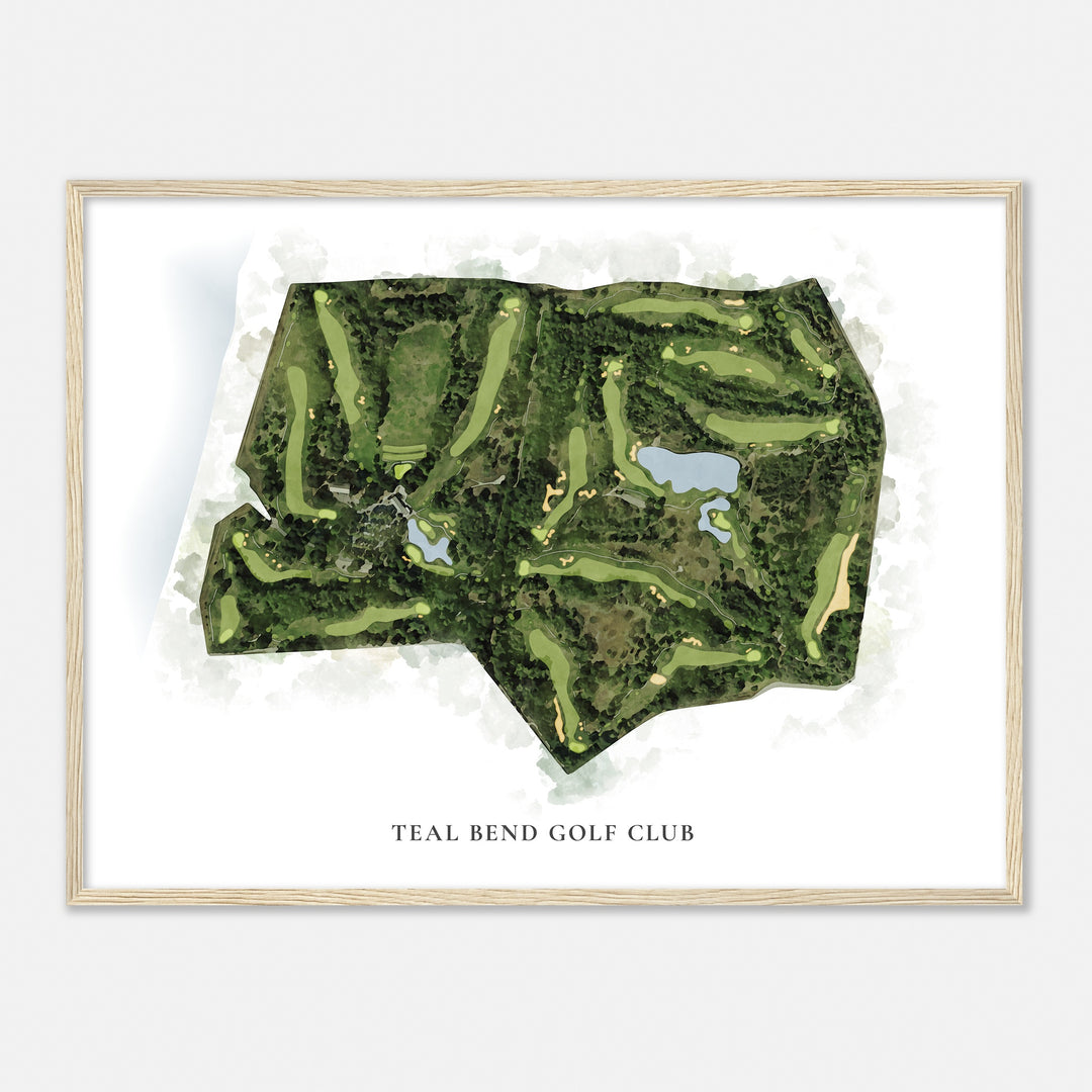 Print of Teal Bend Golf Club Classic Map