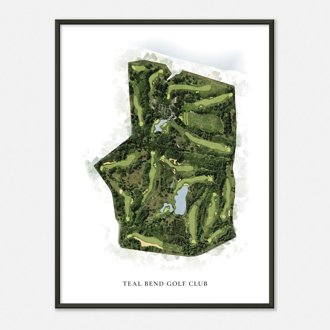 Print of Teal Bend Golf Club Classic Map