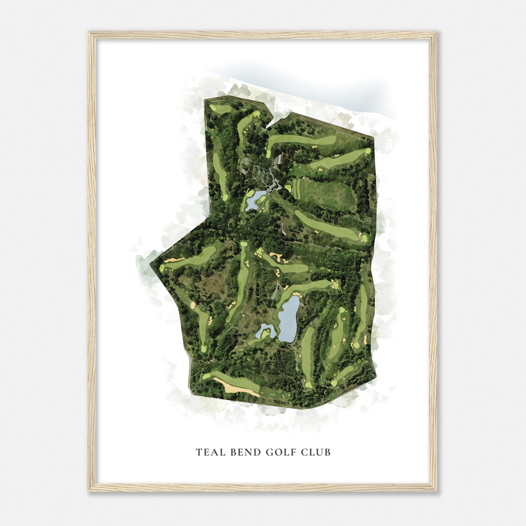 Print of Teal Bend Golf Club Classic Map