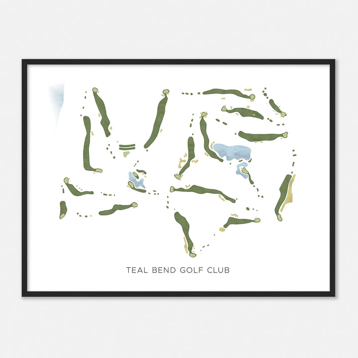 Print of Teal Bend Golf Club Modern Map