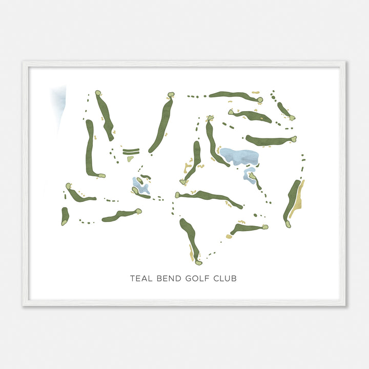 Print of Teal Bend Golf Club Modern Map