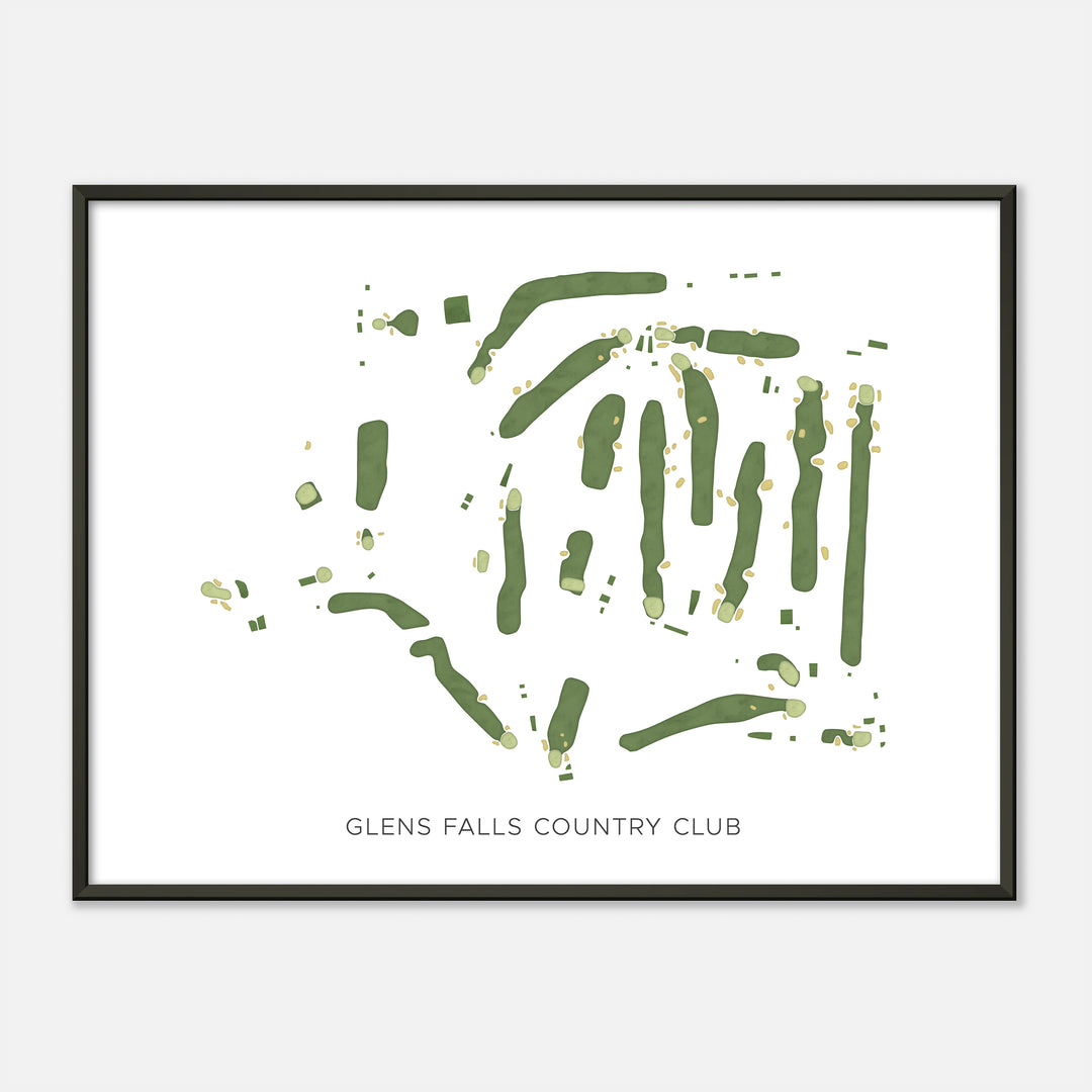 Print of Glens Falls Country Club Modern Map
