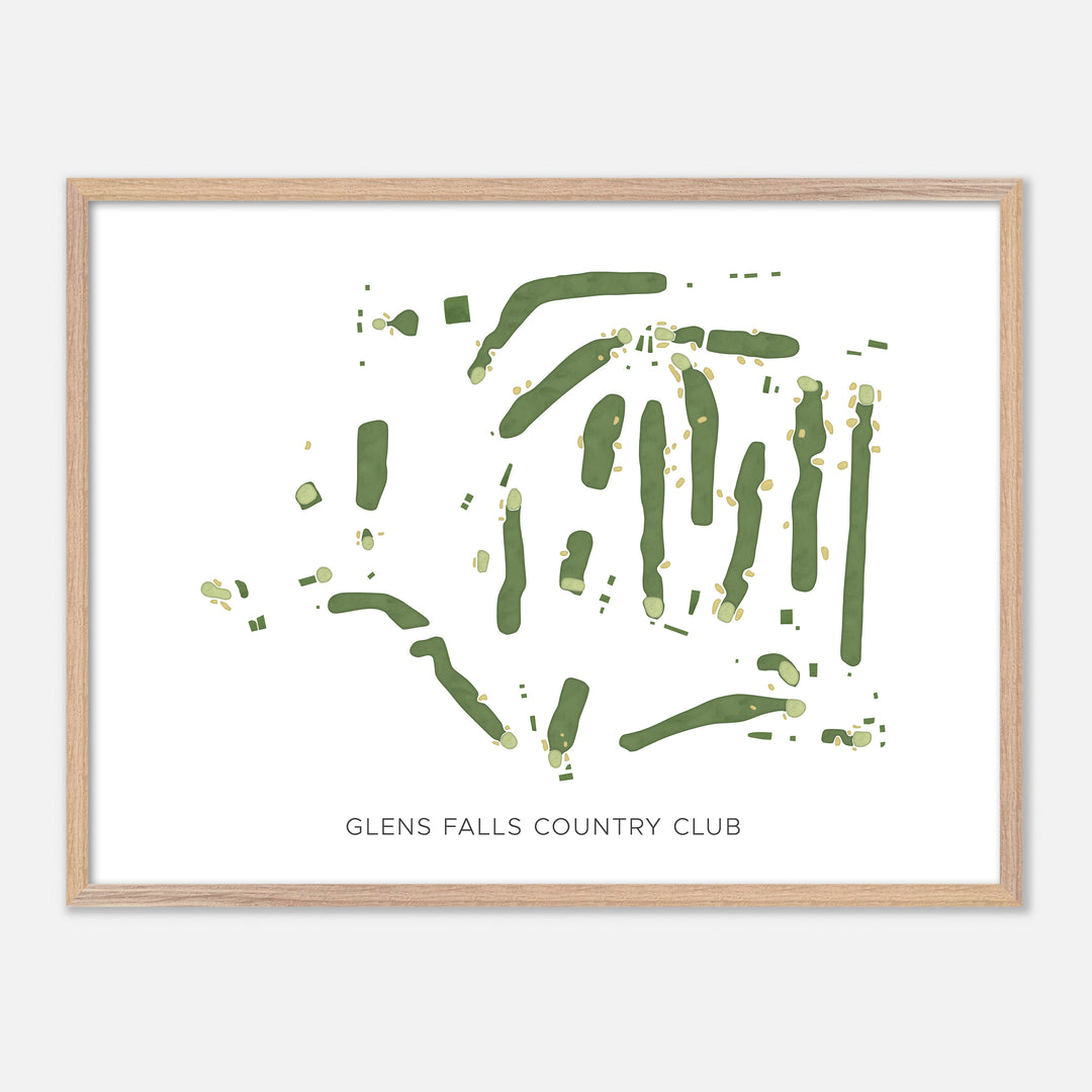 Print of Glens Falls Country Club Modern Map