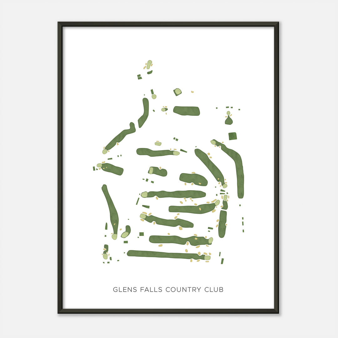 Print of Glens Falls Country Club Modern Map