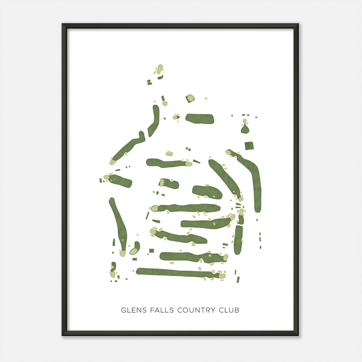 Print of Glens Falls Country Club Modern Map