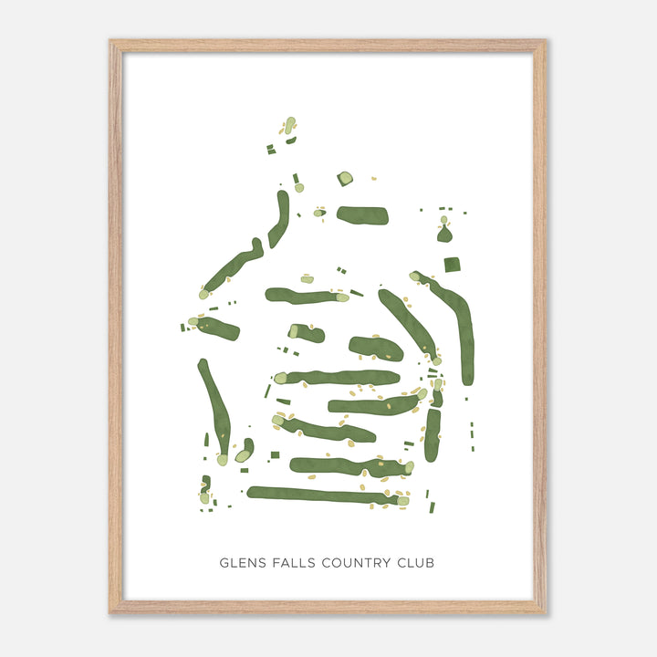 Print of Glens Falls Country Club Modern Map