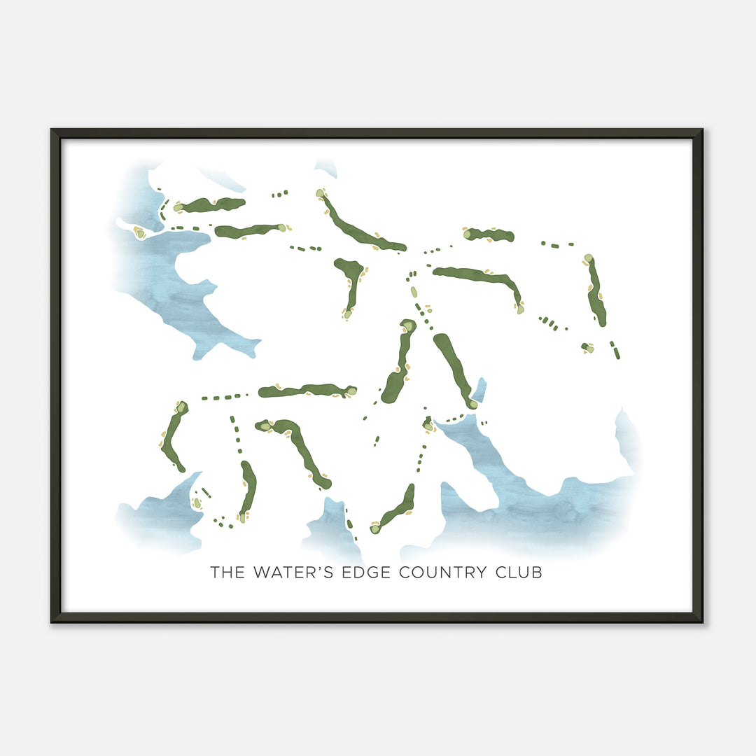 Print of The Water'S Edge Country Club Modern Map