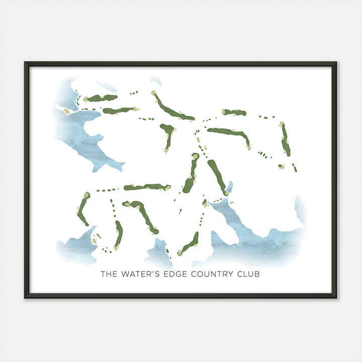 Print of The Water'S Edge Country Club Modern Map