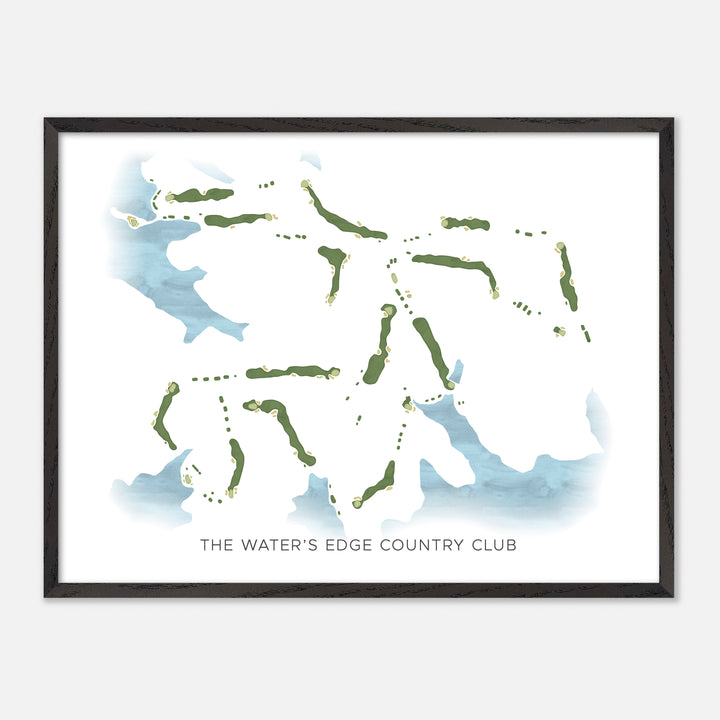 Print of The Water'S Edge Country Club Modern Map