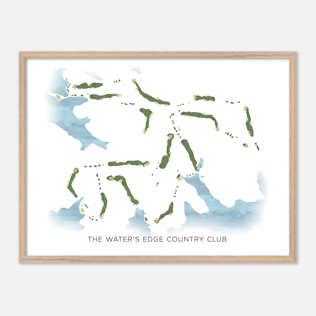 Print of The Water'S Edge Country Club Modern Map