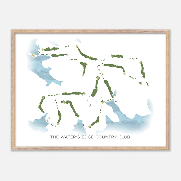 Print of The Water'S Edge Country Club Modern Map